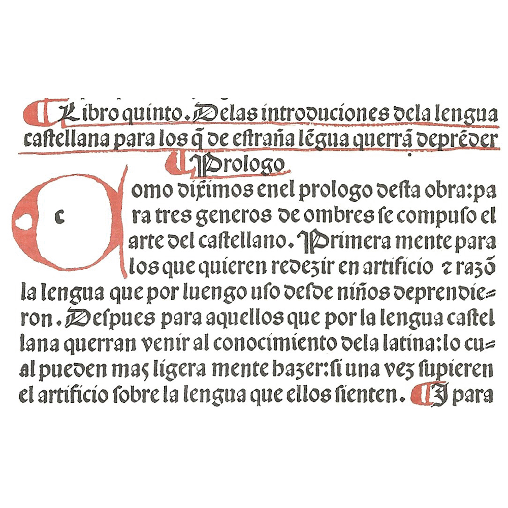Gramatica castellana-Nebrija-Incunables Libros Antiguos-libro facsimil-Vicent Garcia Editores-7 Ensenanza castellano.